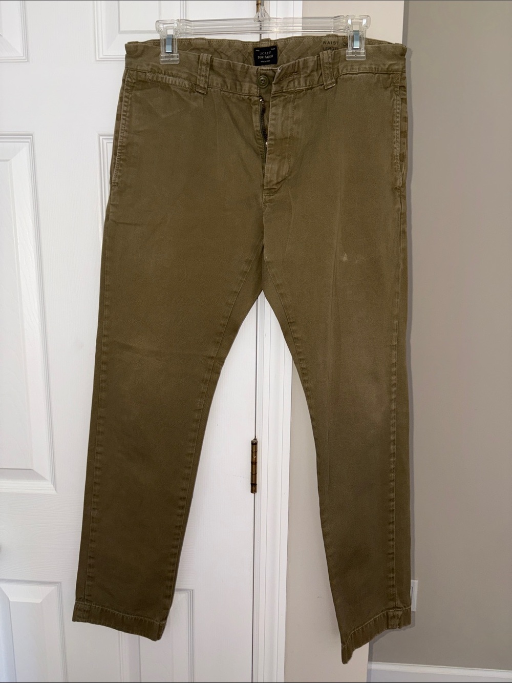 J. Crew Olive Chinos - Men's Straight Fit